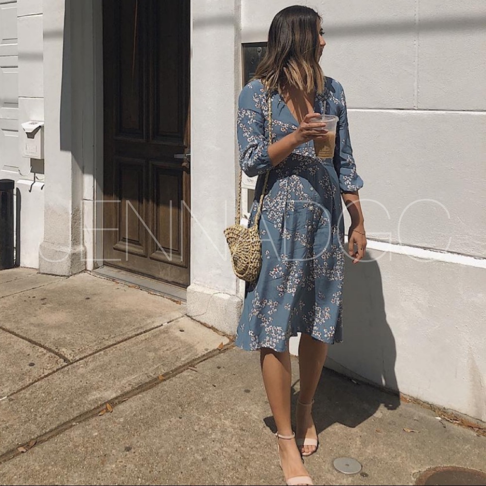 LAST ONE Faithfull the Brand Chloe Midi Dress NWT - Picture 5 of 16